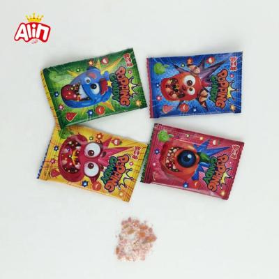 China Natural Colorful Funny Expression Sour Sweet Flavor Popping Fruit Candy for sale