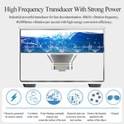 중국 15L Industrial Ultrasonic Cleaner Rust Carbon Wash Circuit Glassware Parts 240V 60Hz Ultrasound Bath Stainless Steel Tan 판매용