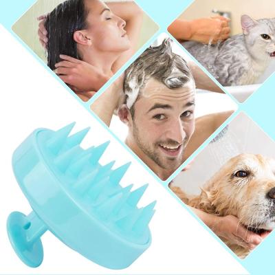 China Waterproof Private Wheat Straw Hair Shampoo Scalp Brush For Hair Growth,Silicone Hair Scalp Brush Massager Logo Shampoo for sale