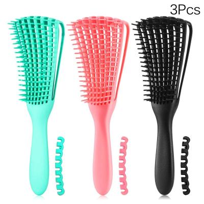 China SC-01Wholesale waterproof custom logo products eight rows detangling massage hair brush for curly hair brush for sale