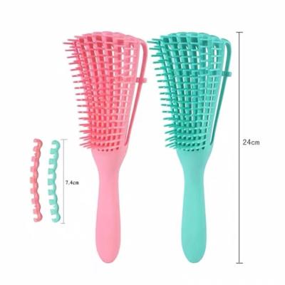 China SC-01New waterproof design custom logo woman pink curved wave curly wet hair brush men styling hair brush for sale