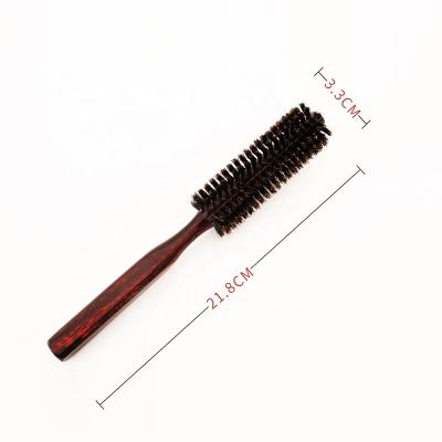 China HK-12 Men's and Women's Hair Salon Treatment Styling Comb Household Straight Hair Solid Wood Boar Bristle Heat Resistant Curly Hair Brush for sale