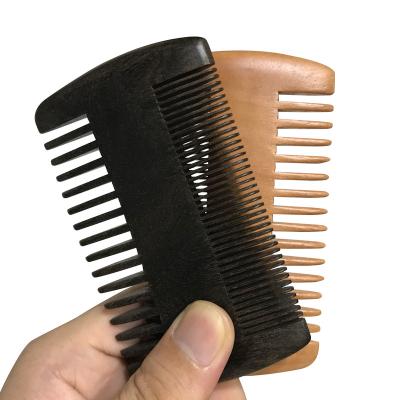 China Beard Styling Custom HX11Wholesale Logo Wooden Sandlewood Wide Tooth Comb for sale