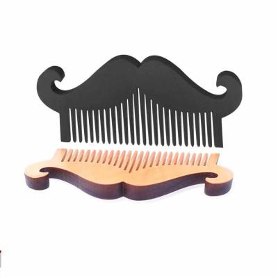 China HX12 Brown Wooden Travel Skull Design Beard Comb For Men With Sexy Beard for sale