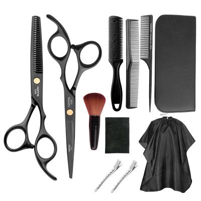 China Factory wholesale 11 pieces high quality hair thinning scissors and haircutting set, barber shop equipment tools, scissors hair for sale