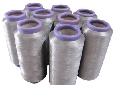 China silver fiber conductive yarn, silver coated yarn for sale