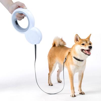 China Multifunctional Retractable Lights Dog Leash With Led Flashlight Can Put Poop Bags Inside Led Retractable Pet Leash Factory for sale