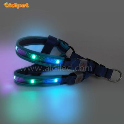 China 2021 Dog Clothes Designers Fashion Best Led Dog Harness RGB Led Light Reflective Dog Harness Lights 2021 Welcome for sale