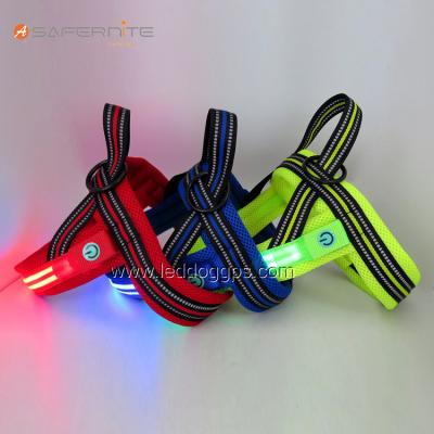 China Lights Manufacturer Wholesale Outdoor Nylon Adjustable Dog Harness Led Harness Vest Light For Dogs for sale