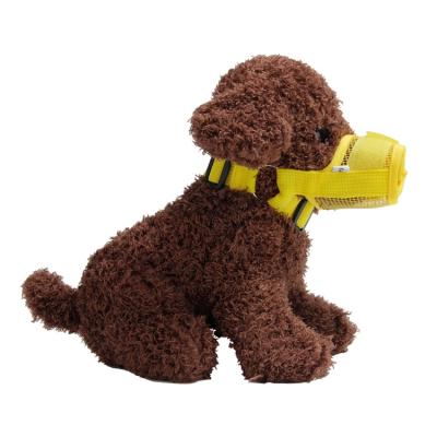 China Casual Sharp Anti Bark Adjustable Pet Muzzle Mesh Custom Dog Muzzle Nylon for sale