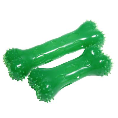 China Viable Love Toy Dog Bone For Dog Toothbrush Chew Toy ECO TPR Bone Cleaning Material Toys For Fun for sale