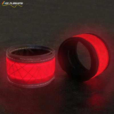 China Festival Decoration New LED Armbands Slap Wristbands Glowing Custom Safety Snap Bands For Festival for sale