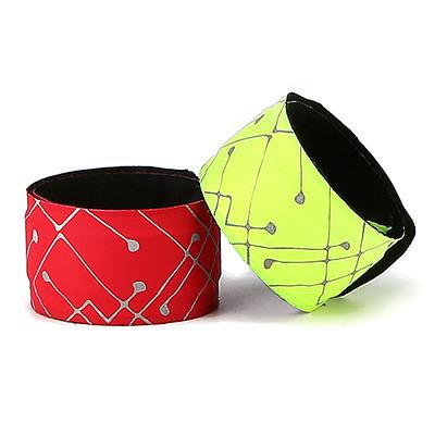 China Reflective Fabric Led Slap Band Light Wristband Armband Lights Glow Band for Running Activity Replaceable Battery for sale