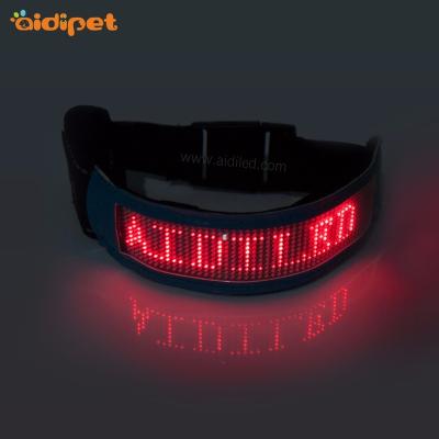 China Music Mode PU Leather Led Light Up Led Armband LED Display APP Control Armband Night Light Flashing Pulsating Running Current for sale