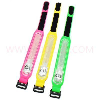 China SPORT Light Spandex Band AIDI Night Running Blinker Safety Led Light Armband With CR2032 Battery for sale