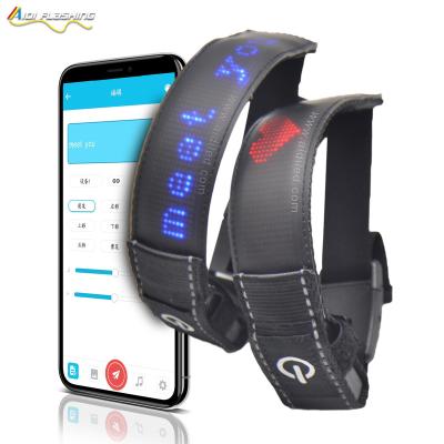 China DIY Text Pattern Stunning Rechargeable Led Display Armband APP Controlled DIY Pattern Armband Running Blinker Blinker for sale