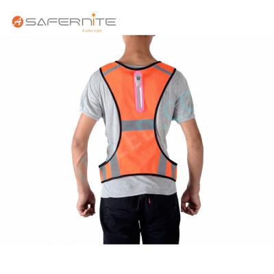 China FLASH LED Safety Vest Led Mesh Safety Running Vest With LED Reflective Vest Hot Sale Detachable Light for sale