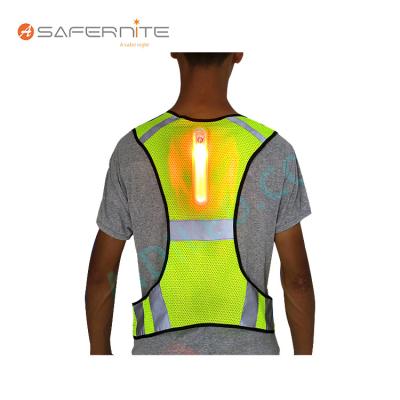 China FLASH LED Safety Led Vest With Detachable Reflective Stripe Safety Led Vest For Man for sale