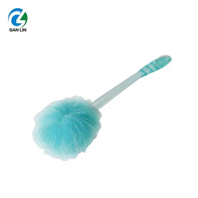 China GL-BP070 Body Mesh Sponge With Long Handle Bath Sponge Easy To Catch Bath Sponge Stick for sale