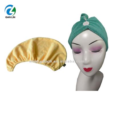 China QUICK DRY with Water Absorption Elastic Soft Strong Different Color Polyester Microfiber Hair Turban Towel for sale