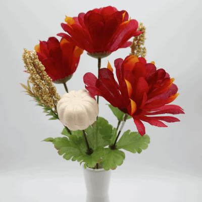 China Beautiful colorful wholesale chrysanthemum with pine cone for home decoration for sale