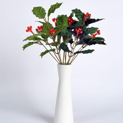 China Beautiful Colorful Artificial Christmas Flower Leaf With Berry Factory Sale Cheap Price Hot Sale for sale