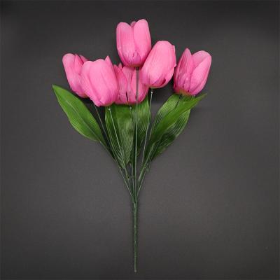 China New Type Artificial Flowers Beautiful Colorful Silk Flowers Attractive Tulip Suppliers Cheap Prices for sale