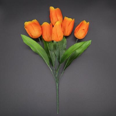 China New type artificial silk colorful hot sale beautiful tulip bouquet wholesale cheap flowers for sale