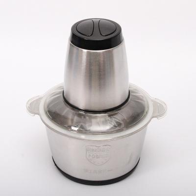 China 2l Household Stainless Steel Blade Small Vegetable Blender Electric Blender Meat Cutter Chopper Multifunctional Household Chopper for sale