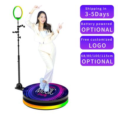 China Free logo prop video ipad wedding portable 360 degree rotating photo booth for sale