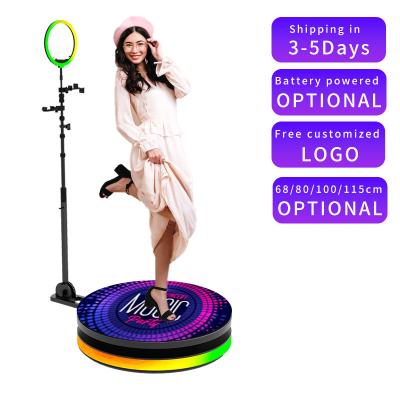 China 2022 115cm Rotating Slow Motion Video 360 Degree Selfie Photobooth 360 Photo Booth Portable Platform for sale