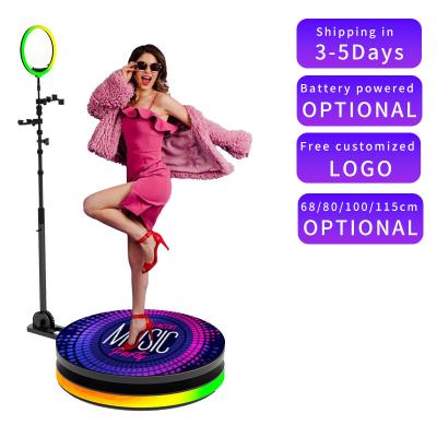 China New 360 photobooth machine portable selfie platform spin 360 degree photo booth with rotating stand for sale