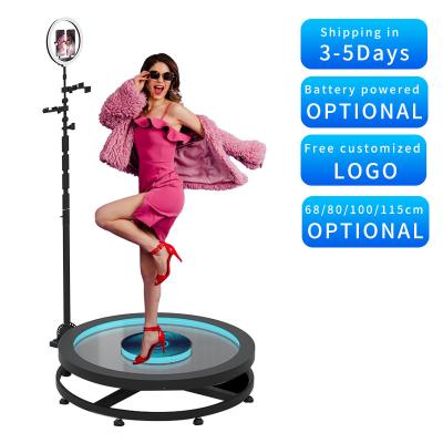 China wholesale 360 photo booth Party Slow Spinning Portable Camera 360 ring light photo booth for sale