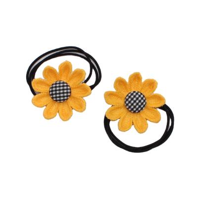 China Wholesale 2021 fashion manufacturer new fashion children flower simple elastic hair rope girl hair band for sale