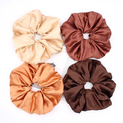 China 2021 New Women's Stock Fashion Manufacturer Fashion Soft Solid Circle Girl's Retro Solid Color Solid Color Elastic Hair Band for sale