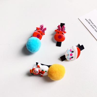 China Wholesale 2021 New Fashion Manufacturer Fashion Christmas Bell Antler Cute Girl Side Clip Santa Duck Displayed Hairpin for sale