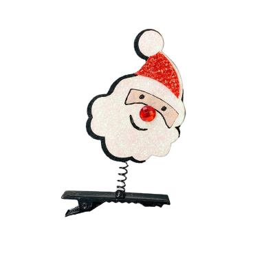 China Wholesale 2021 fashion manufacturer fashion new women's simple Christmas element cartoon pattern girl hairpin beautiful for sale