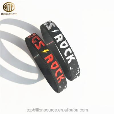 China Personalized Casual/Sporty Silicone Rubber Fundraising Wristband for sale