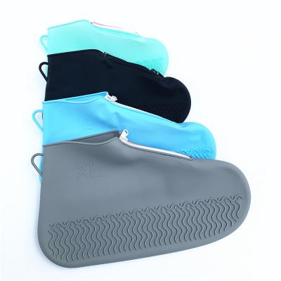 China Fashion Trend BS1202 Non Slip Silicone Waterproof Shoe Covers Reusable Zipper Outdoor for sale