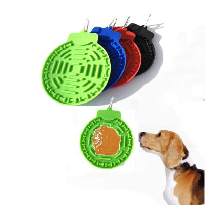 China Viable Hot Sale Silicone Dog Food Mat Dog Slow Feeder Bath Wash Distraction Dog Lick Pad for sale