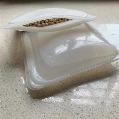 China 1000ml Best Viable Selling Eco Friendly Self Sealing Reusable Silicone Food Grade Storage Bag for sale