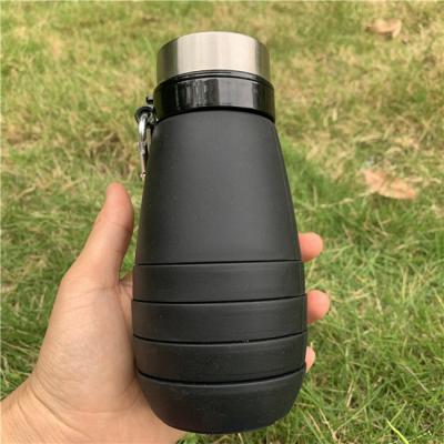 China Viable Buy 10 Get 1 Free Sample 17oz 500ml BPA Free Eco Friendly Silicone Collapsible Collapsible Water Bottle With Custom Logo for sale