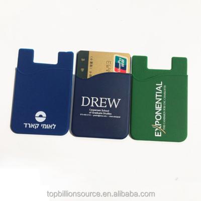 China 2020 Europe Promotional Gift Silicone Card Sleeve Mobile Phone Adhesive Credit Card Holder for sale