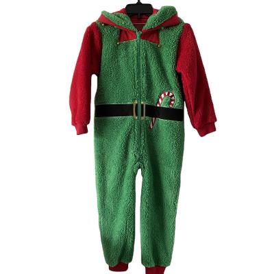 China Christmas Plain Long Sleeve Girls Boy Casual Kids Winter Polyester Clothing Organic Romper Jumpsuit for sale