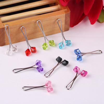 China Color High Quality Explosive Spherical Flat Clip Muslim Scarf Fastener Clip for sale