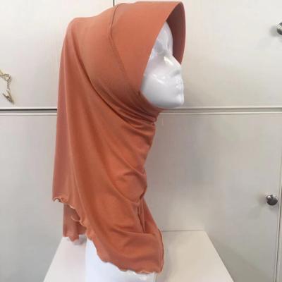 China High Quality Star Yarn Cloth Hard Hat Edge Style Long Simple Muslim Silk Scarf Hijab Shawl For Women for sale