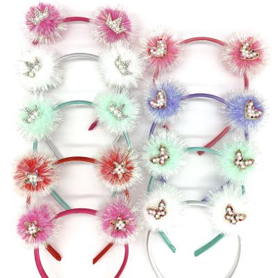 China Fashion Hair Circle Hair Ball Lace Pearl Diamond Star Crown Love Butterfly Multicolor Sequined Headband for sale