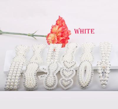 China Fashion High Quality Professional Manufacturing Korean White Pearl Hair Clip Pearl Hairpins For Girls for sale