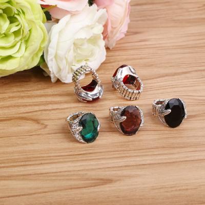 China China High Quality Goods Wholesale Shape Luxury Geometric Gems Multicolor Alloy Gemstone Ring for sale