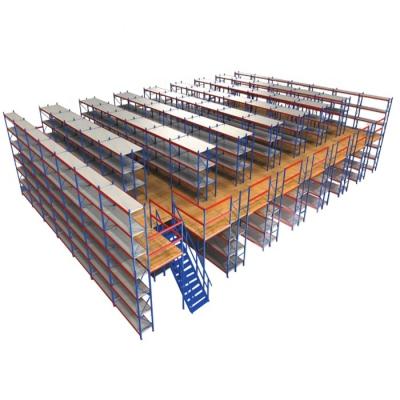 China High Quality Corrosion Protection Industrial Warehouse Storage Heavy Duty Mezzanine Floor Buries Racking System for sale